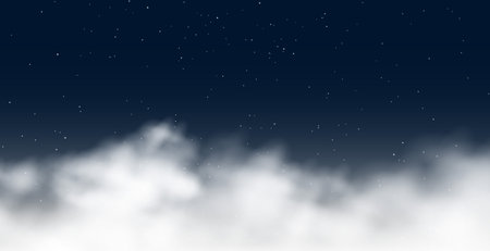 smoky weather backdrop wallpaper with night sky vectorのイラスト素材