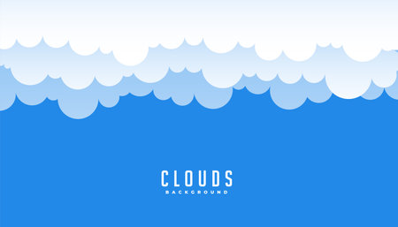 heaven inspired cloudy atmosphere wallpaper in paper style vectorのイラスト素材