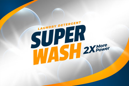 bathroom liquid cleaner advertisement label for super wash vectorのイラスト素材