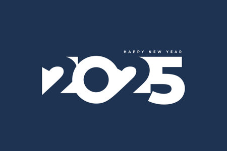 stylish 2025 new year invitation background vectorのイラスト素材