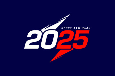 happy new year 2025 festive card design vector