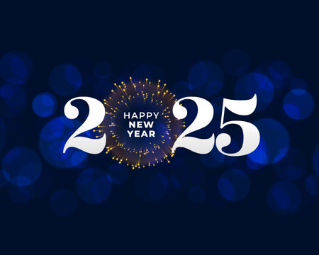 2025 new year party background with bokeh effect vectorのイラスト素材