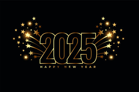 modern 2025 new year festive background with bursting star vectorのイラスト素材