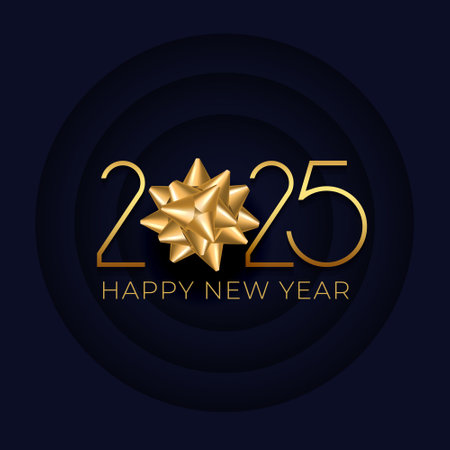 happy new year 2025 snowflake background design vectorのイラスト素材