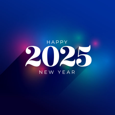 happy new year 2025 wishes background vectorのイラスト素材