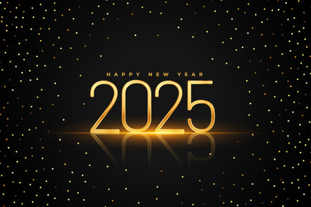 2025 new year greeting background with confetti decor vectorのイラスト素材