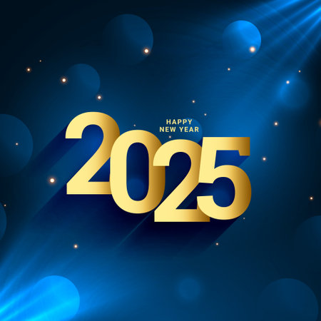 2025 new year festive background with light effect vectorのイラスト素材