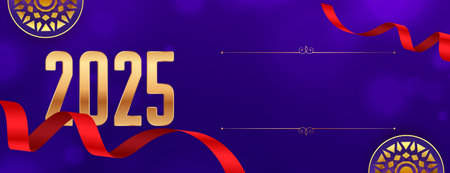 2025 new year festive wallpaper with text space vectorのイラスト素材