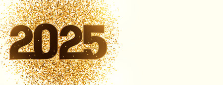 2025 new year sparkle wallpaper with empty space vectorのイラスト素材