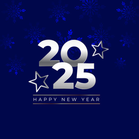 silver 2025 new year festive background design vectorのイラスト素材