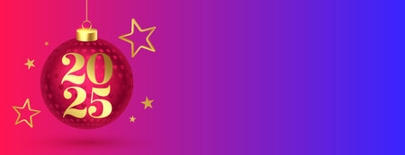 2025 new year greeting wallpaper with text space vector