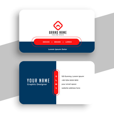 double sided professional visiting card template for individual info vectorのイラスト素材