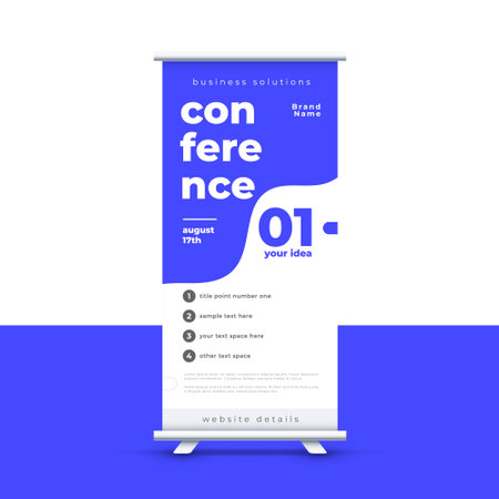modern style roll up standee page banner for corporate vectorのイラスト素材
