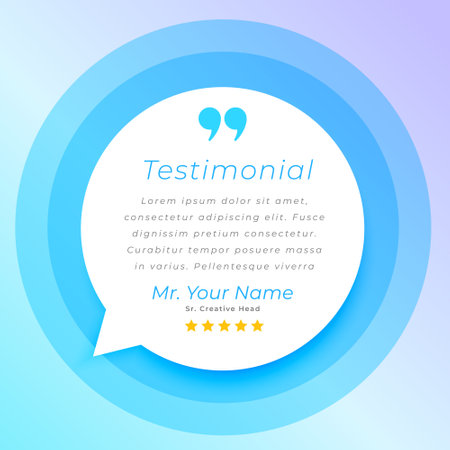testimonial quote speech bubble background with commas design vectorのイラスト素材
