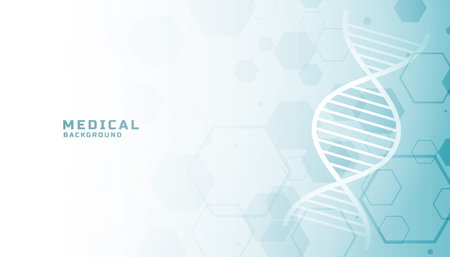 creative healthcare bio tech background with genetic life and hexagon design vectorのイラスト素材