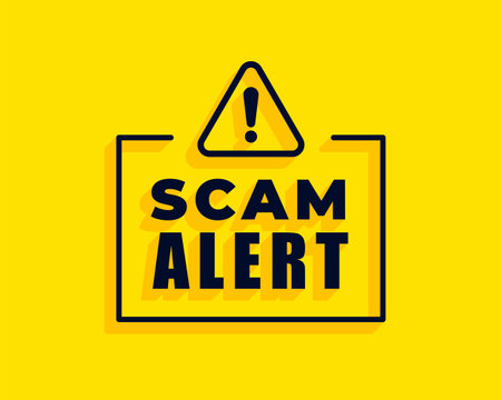 scam alert warning background protect yourself from virus vectorのイラスト素材