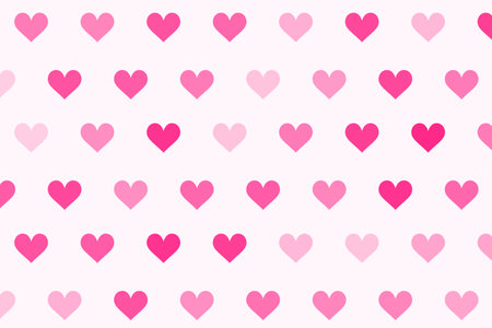 decorative pink love heart pattern backdrop for wrapping paper vectorのイラスト素材