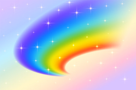 colorful rainbow dreamscape background with star design vectorのイラスト素材
