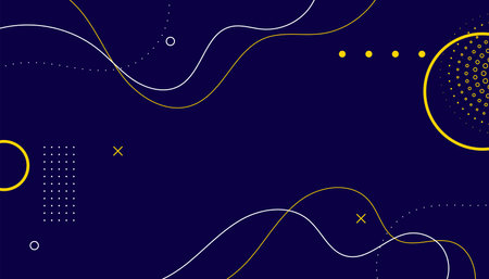 abstract memphis background with circles and lines shapesのイラスト素材