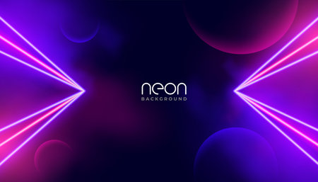 sci fi neon laser light background with luminous effect vectorのイラスト素材