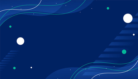 lne style memphis blue background with fluid designのイラスト素材