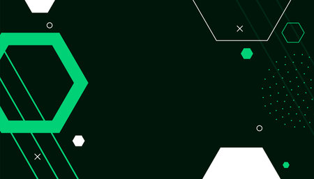 abstract memphis background in hexagon designのイラスト素材