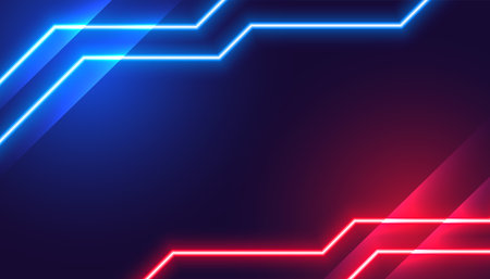 modern style red and blue shiny electric lines abstract background vectorのイラスト素材