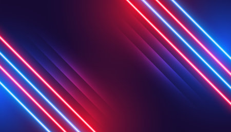 futuristic shiny diagonal electric lines background with empty space vectorのイラスト素材