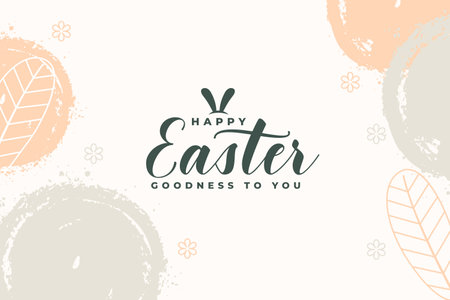 happy easter day event background with grungy effect vectorのイラスト素材