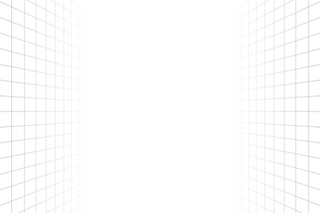 abstract geometric grid line perspective white background vectorのイラスト素材