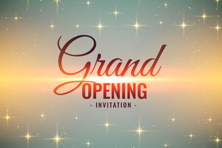 lovely grand opening ceremony poster with shiny light effect vectorのイラスト素材