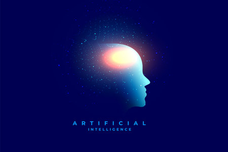 artificial intelligence sci fi technology concept wallpaper design vectorのイラスト素材