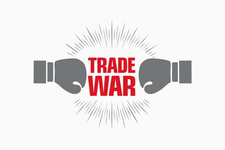 international trade war conflict background design vectorのイラスト素材