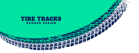 transportation tire trail mark banner for sport race vectorのイラスト素材