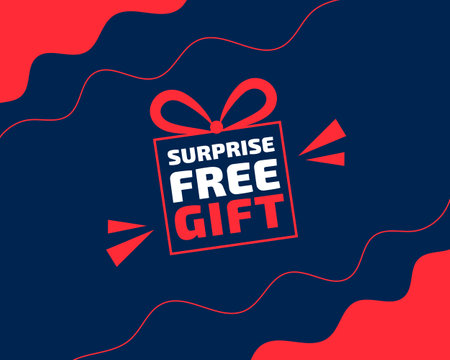 surprise free gift promo background win extra prize vectorのイラスト素材
