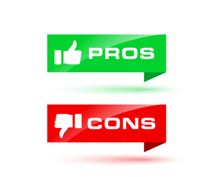 pros and cons sign label design vectorのイラスト素材