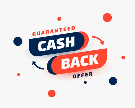modern style guaranteed cashback refund offer background design vectorのイラスト素材