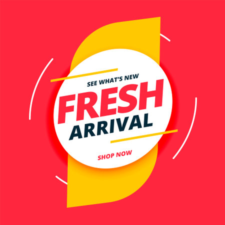 fresh and new  product arrival template for branded store vectorのイラスト素材