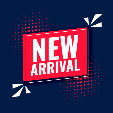 new arrival social media post with halftone effect vectorのイラスト素材