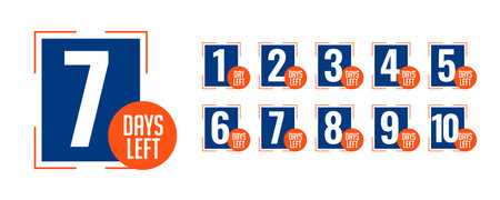 last day left countdown template for online or retail shopping offer vectorのイラスト素材