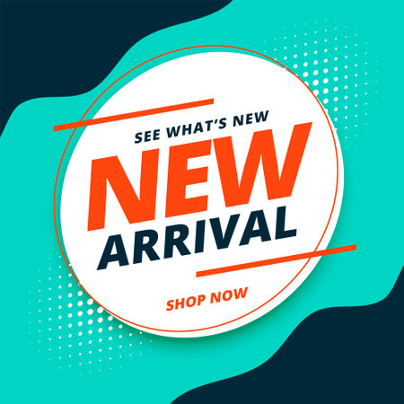 fresh and new brand arrival template for retail success vector