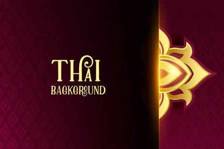 elegant thai greeting background with shiny effect vectorのイラスト素材
