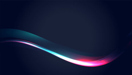 shiny wavy stripe line design modern banner for digital feel vectorのイラスト素材