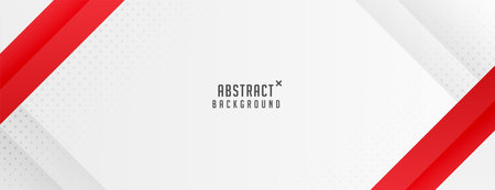 clean white abstract background with red diagonal line designのイラスト素材