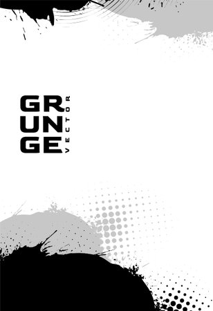 grungy style dotted smudge texture poster design vectorのイラスト素材