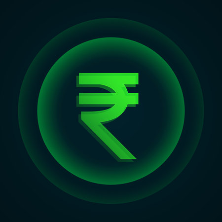 indian digital rupee sign background  new face of india's payment system vectorのイラスト素材