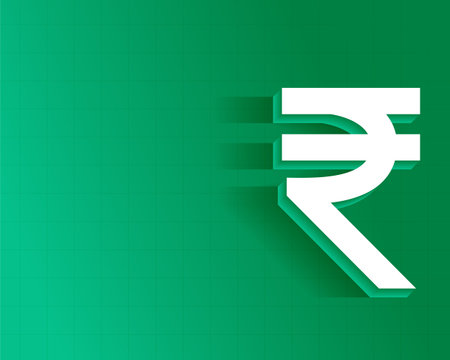 3d style indian digital rupay sign background for business transactions vectorのイラスト素材