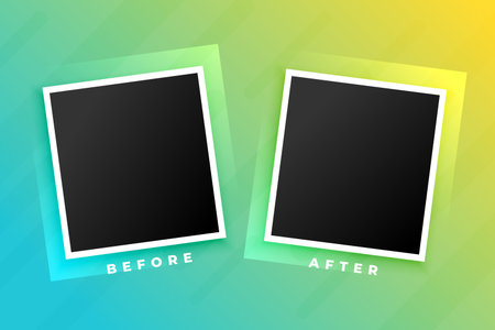 modern before and after duel photo frame template vectorのイラスト素材