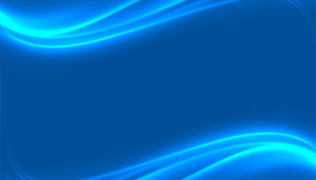 dynamic and stylish glowing wavy trail light background with empty space vectorのイラスト素材