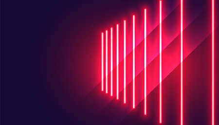 modern and shiny red LED beam background with neon effect vectorのイラスト素材